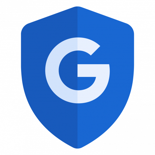 google privacy logo with blue background